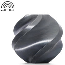 Катушка PLA Silk+ пластика Bambu lab 1.75 мм 1кг., титаново-серая