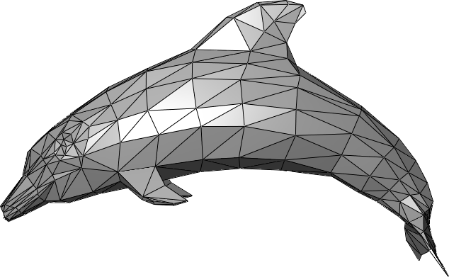 Полигональная модель дельфина