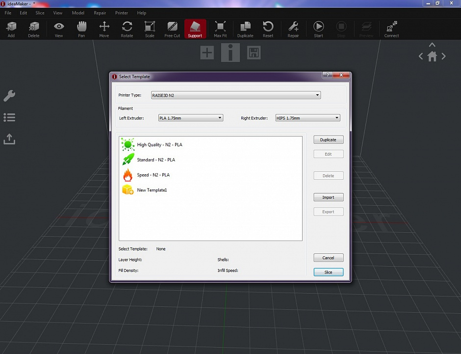 IdeaMaker - интерфейс для работы с 3D принтером Raise3D