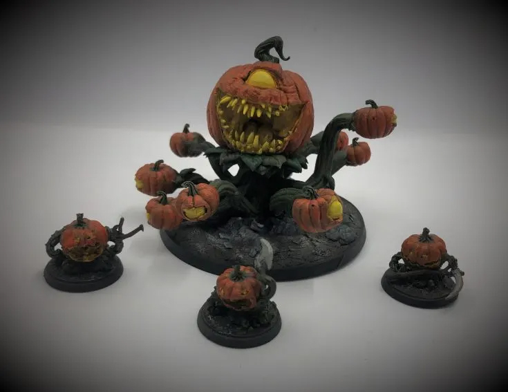 Миниатюра на хэллоуинскую тематику, изготовленная на 3D-принтере