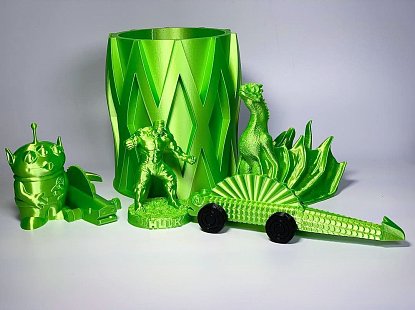 Катушка пластика ePLA-Silk Esun, 1.75 мм 1 кг, зеленая