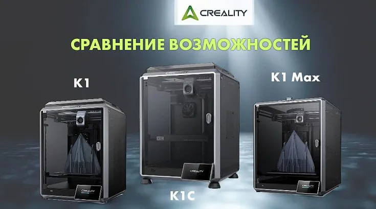 Сравнение возможностей Creality K1, K1 Max и K1C
