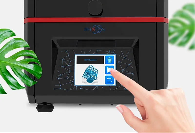 Удобный цветной сенсорный дисплей 3D принтера Anycubic Photon с возможностью просмотра превью моделей